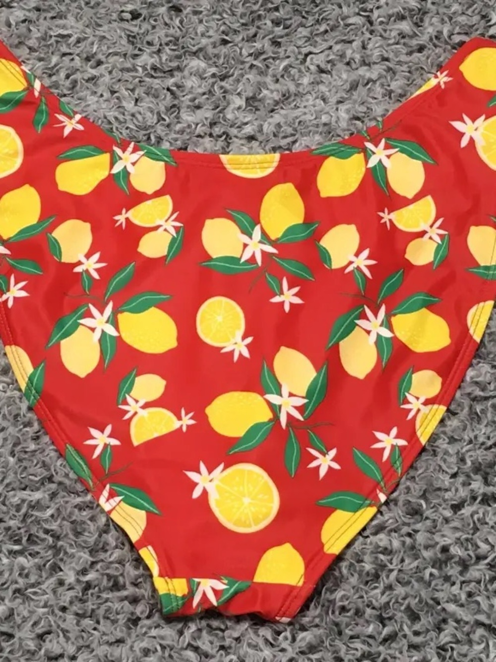 Wild Fable Women’s Scoop Front Cheeky Bikini Bottoms- Red Lemon Print - Picture 4 of 6